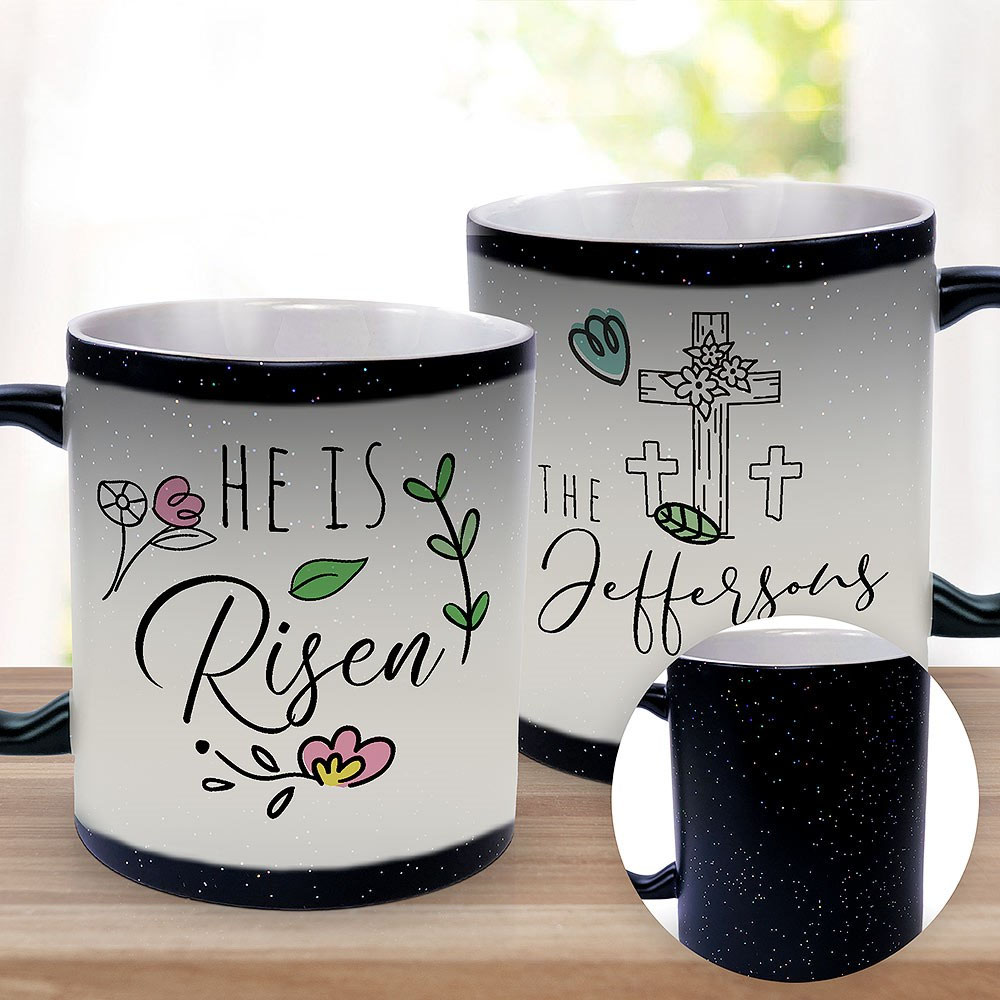 Personalized He Is Risen Color Changing Mug