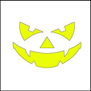 evil face pumpkin carving template