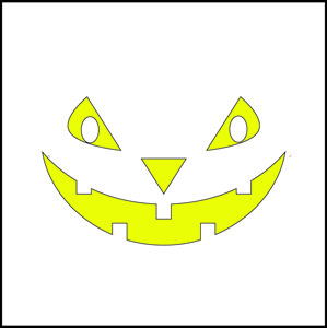 sinister face pumpkin carving template