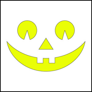 happy face pumpkin carving template