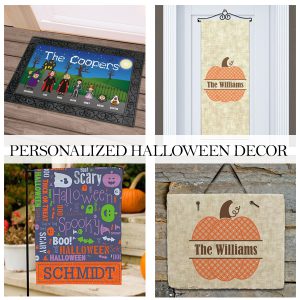 A collection of custom Halloween decor
