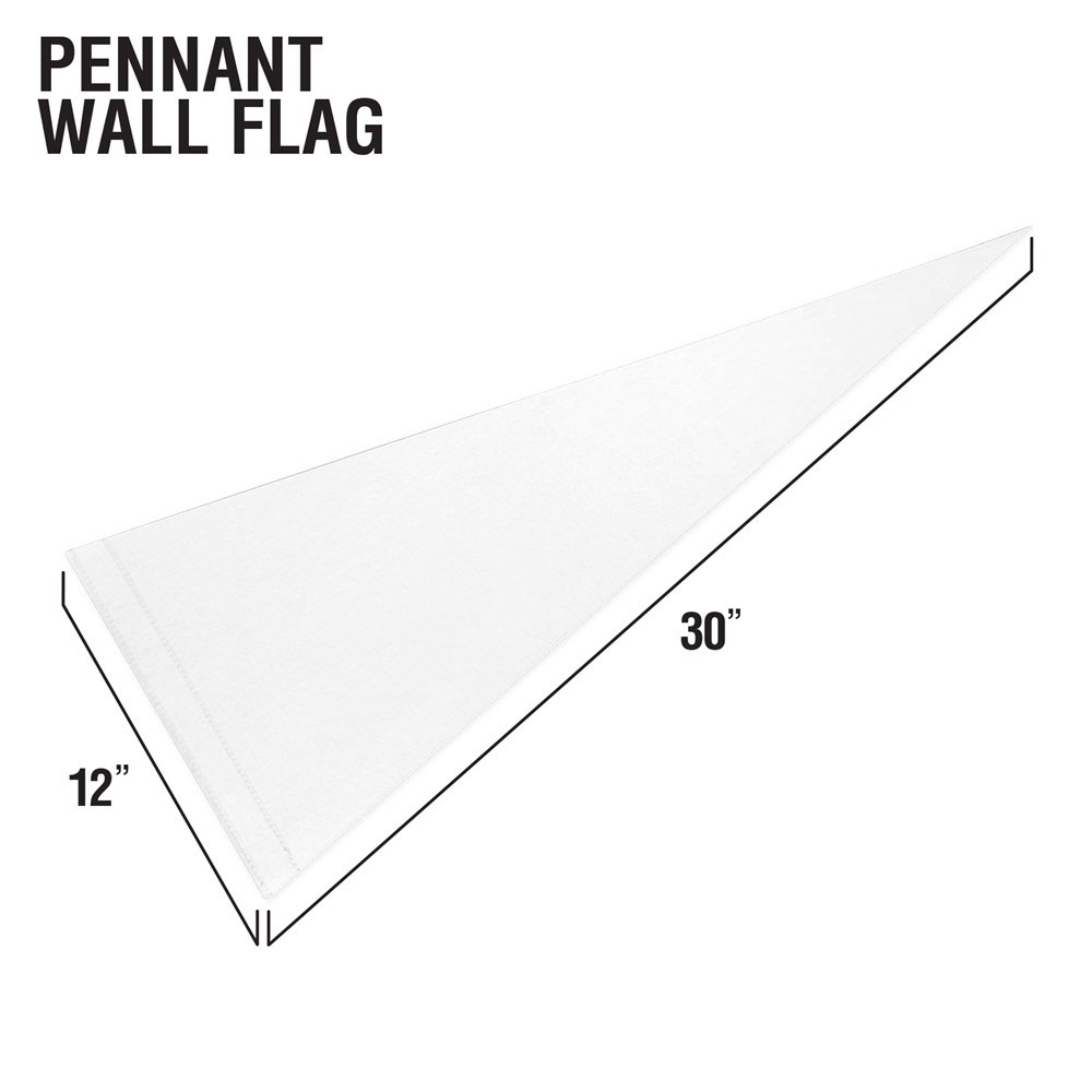 Personalized Pennant Flag Measurements