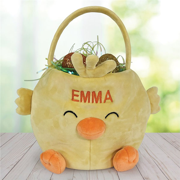 Children's Easter Basket Yellow Chick