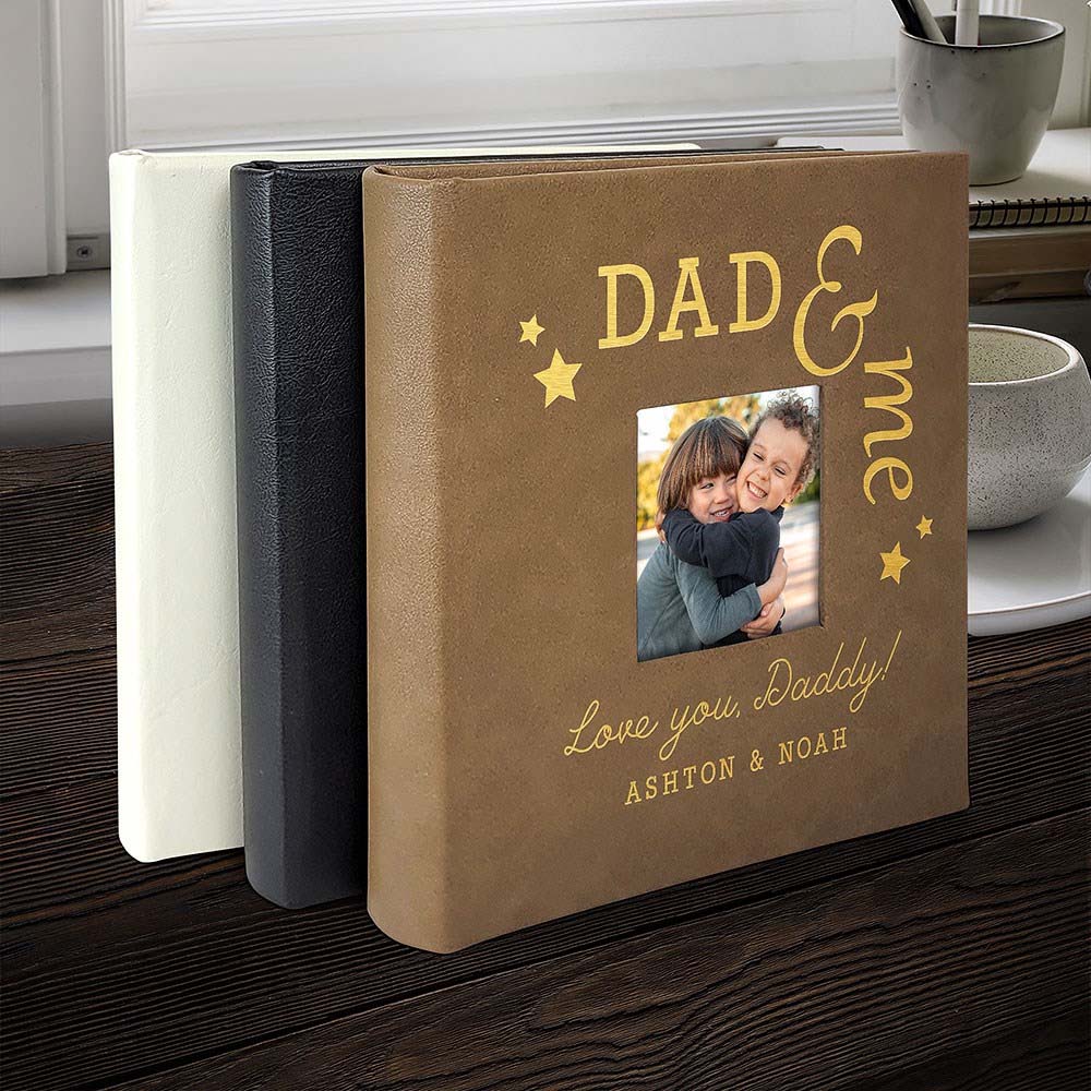 Engraved Dad And Me Leatherette Photo Album