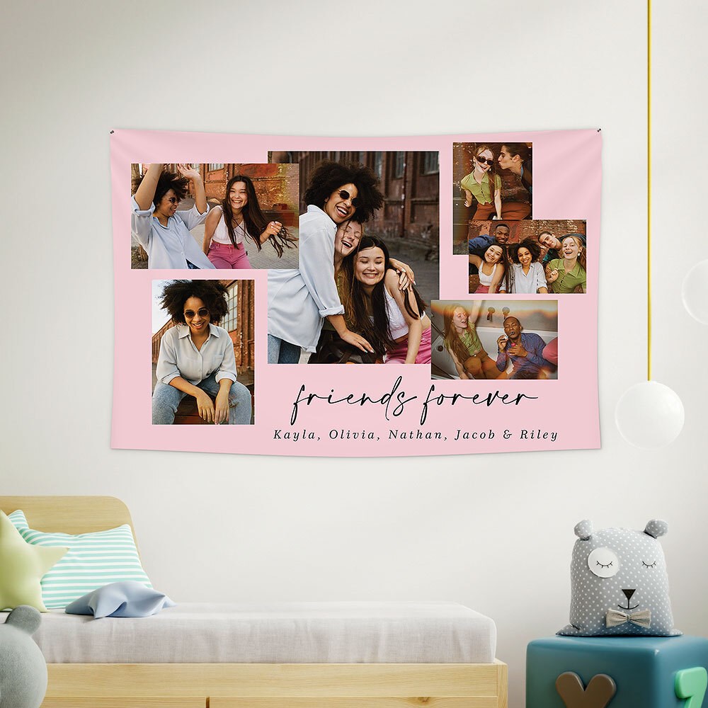 Personalized Photo Collage Wall Tapestry