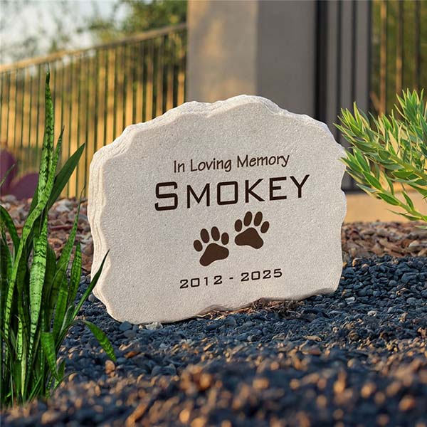 Personalized Pet Memorial In Loving Memory Standing Garden Stone